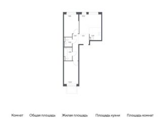 2-комнатная квартира на продажу, 60.7 м2, Санкт-Петербург, Советский проспект, 10