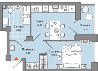 Продажа 1-комнатной квартиры, 37 м2, Ульяновск, ЖК Центрополис, жилой комплекс Центрополис, 1