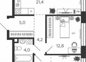 Продам двухкомнатную квартиру, 65.6 м2, Москва, 2-я очередь, к3, станция ЗИЛ