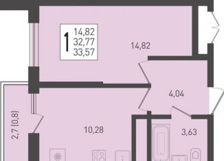 Продается 1-комнатная квартира, 34 м2, посёлок Берёзовый, Целиноградская улица, 2И