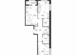 Продам 2-комнатную квартиру, 68 м2, Москва, 3-я очередь, к6, метро Нагатинская