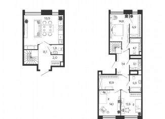 3-комнатная квартира на продажу, 111.5 м2, Москва, улица Петра Кончаловского, 5