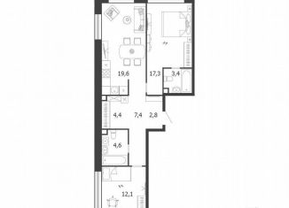 Продажа 2-комнатной квартиры, 71.6 м2, Москва, 3-я очередь, к6, метро Нагатинская