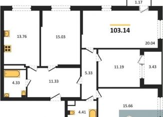 Продажа 4-комнатной квартиры, 103.1 м2, Воронежская область, улица Ломоносова, 116А