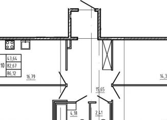 Продам трехкомнатную квартиру, 82.7 м2, Сертолово