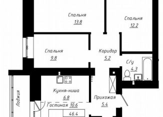 Продам трехкомнатную квартиру, 75 м2, Алтайский край, Павловский тракт, 196 к1