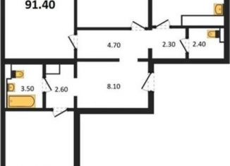 Продажа трехкомнатной квартиры, 91 м2, Воронеж, улица Пескова, 3, Центральный район