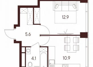 Продажа 1-комнатной квартиры, 33.5 м2, Москва, Хорошевский район