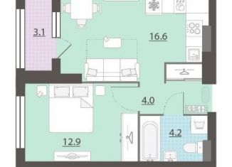 Продажа 1-комнатной квартиры, 39.2 м2, Екатеринбург, метро Динамо