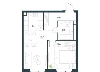 Продается 2-комнатная квартира, 43.6 м2, Москва, район Очаково-Матвеевское