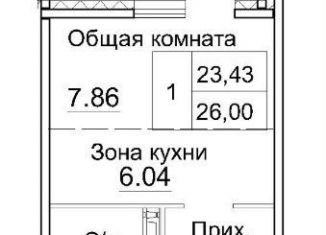 Продаю квартиру студию, 26 м2, рабочий посёлок Краснообск, 3-й микрорайон, 12А