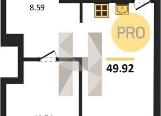 1-комнатная квартира на продажу, 49.9 м2, Воронеж, Коминтерновский район