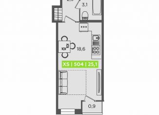 Продажа квартиры студии, 25.1 м2, Санкт-Петербург, Планерная улица, 87к1, Приморский район