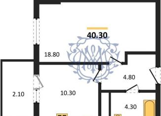 Продажа однокомнатной квартиры, 40.3 м2, село Мирное