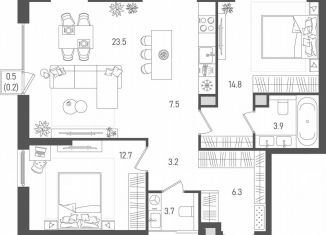 Продается 3-комнатная квартира, 76.3 м2, Москва, метро Тульская