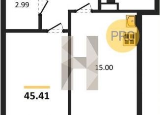 Продам 1-ком. квартиру, 45.4 м2, Воронеж, Коминтерновский район, Электросигнальная улица, 9Ак2