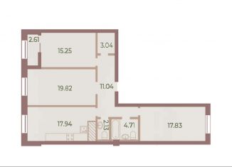 Продается трехкомнатная квартира, 92.8 м2, Санкт-Петербург, метро Крестовский остров, Петровский проспект, 11к3