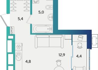 Продается 1-комнатная квартира, 32.5 м2, Татарстан