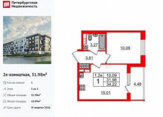 Продажа однокомнатной квартиры, 32 м2, Санкт-Петербург