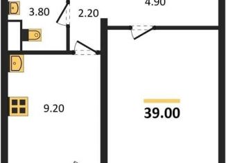 Продаю однокомнатную квартиру, 39 м2, Воронеж, Левобережный район, Ростовская улица, 18А