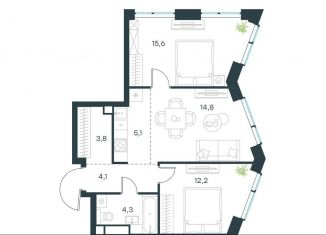 Продам 3-ком. квартиру, 59.9 м2, Москва, район Очаково-Матвеевское