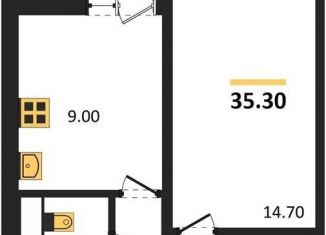 Продам однокомнатную квартиру, 35.3 м2, Воронеж, Левобережный район, Ростовская улица, 18А