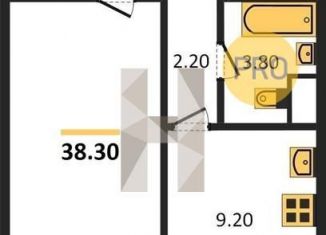 1-ком. квартира на продажу, 38.3 м2, Воронеж, Левобережный район