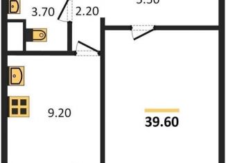 Продаю 1-ком. квартиру, 39.6 м2, Воронеж, Левобережный район