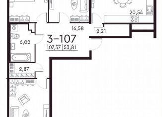 Продается 3-комнатная квартира, 107.5 м2, Санкт-Петербург, Петровский проспект, 22к2, муниципальный округ Петровский