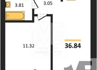 Продам 1-комнатную квартиру, 36.8 м2, Калининград