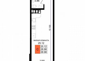 Продажа квартиры студии, 29.1 м2, Новороссийск