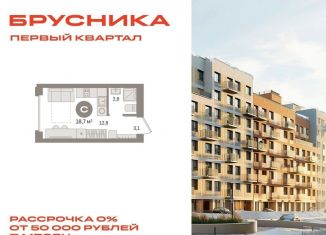 Продам квартиру студию, 18.7 м2, деревня Сапроново