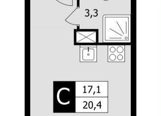 Продажа квартиры студии, 20.4 м2, Подольск, Школьная улица, 41