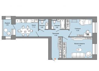 Продаю 2-комнатную квартиру, 61 м2, Киров, улица Дмитрия Козулева, 2к5