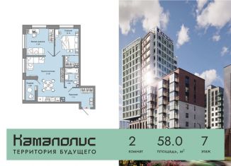 Продажа 2-ком. квартиры, 58 м2, Пермь, Дзержинский район