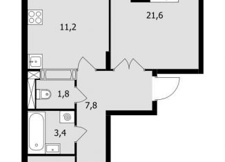 2-ком. квартира на продажу, 60.7 м2, Подольск, Школьная улица, 41