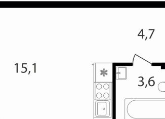 Продается квартира студия, 23.4 м2, Москва, район Чертаново Южное