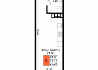 Продам квартиру студию, 29.2 м2, Новороссийск, Ручейная улица, 1