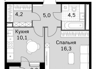 Продажа однокомнатной квартиры, 42 м2, Москва, метро Тушинская, Строительный проезд, 9с9