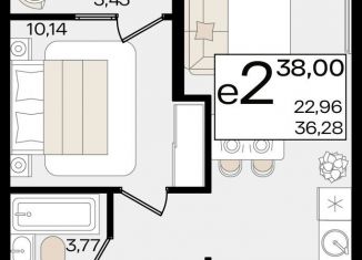 Продажа 1-ком. квартиры, 38 м2, Краснодар, Старокубанская улица, 122/8, микрорайон ХБК