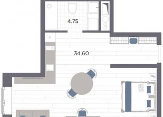 Продается квартира студия, 39.4 м2, Санкт-Петербург, метро Ладожская, Магнитогорская улица, 51литЗ