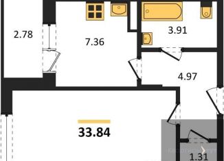 Продам 1-ком. квартиру, 33.8 м2, Воронеж, Острогожская улица, 164, Советский район