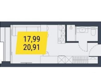 Продажа квартиры студии, 20.9 м2, Новосибирск, Центральный район