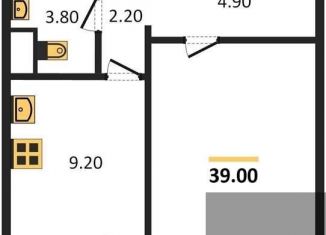 Продам однокомнатную квартиру, 39 м2, Воронеж, Левобережный район