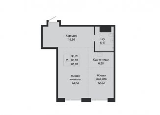 Продам 2-ком. квартиру, 66 м2, Москва, станция Серп и Молот, Волочаевская улица