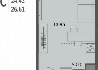 Продаю квартиру студию, 26.6 м2, Воронеж, Ленинский район