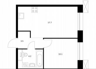 Продажа 1-комнатной квартиры, 35.5 м2, Санкт-Петербург, муниципальный округ Волковское, жилой комплекс Аэронавт, 1