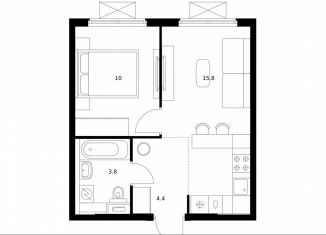 1-ком. квартира на продажу, 34 м2, Мытищи