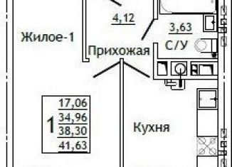 Продаю 1-комнатную квартиру, 41.6 м2, Смоленск, улица Крупской, 54Б