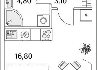 Продаю квартиру студию, 67.2 м2, Санкт-Петербург, Планерная улица, 99, муниципальный округ Юнтолово